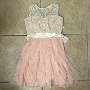 TeezeMe Women’s/Girls Pink Blush Sparkly Dress